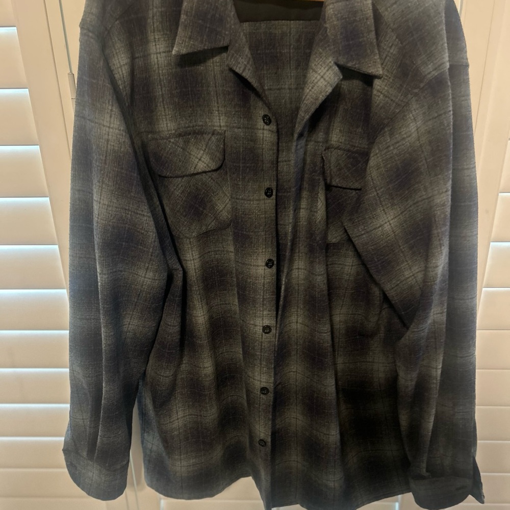 Stylish Black and Gray Plaid Shirt